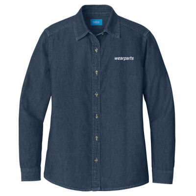 Ladies Long Sleeve Value Denim Shirt Thumbnail